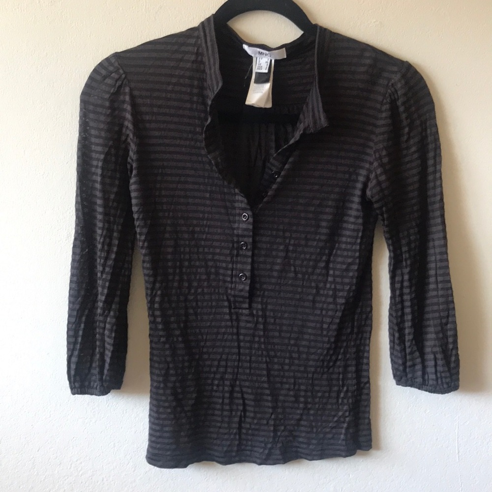 Mango MNG 3/4 sleeve shirt size USA 4